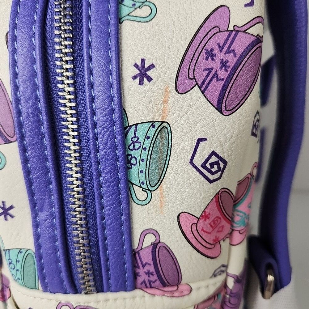 Disney Parks Loungefly Alice in Wonderland Mad Tea Party Teacups Mini Backpack - Picture 5 of 12